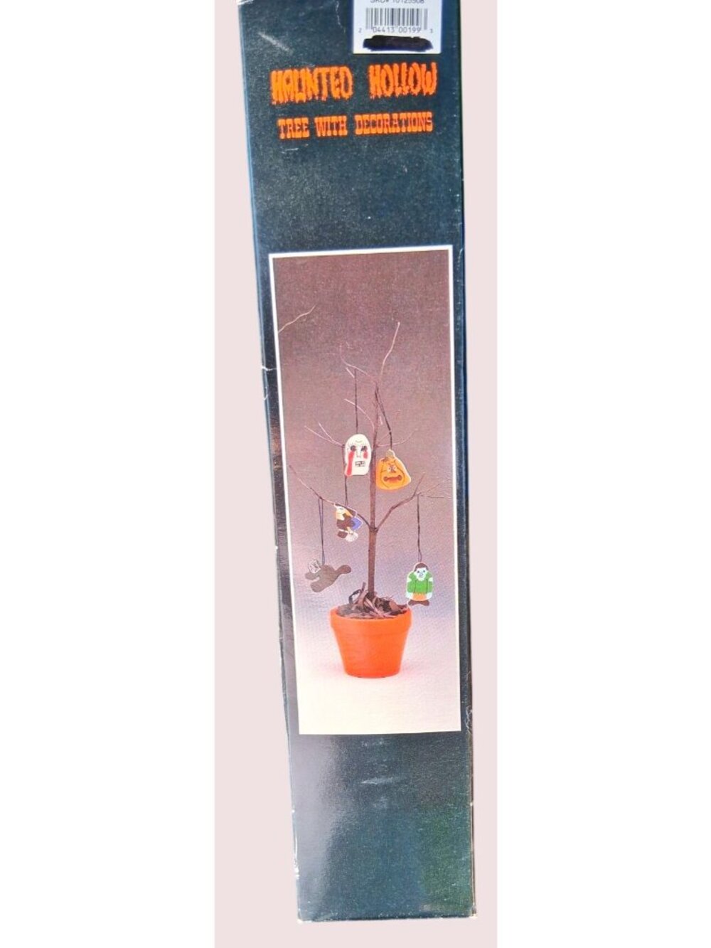 Haunted Hollow Halloween Décor Tree With Ornaments Spooky Design In Orange Pot